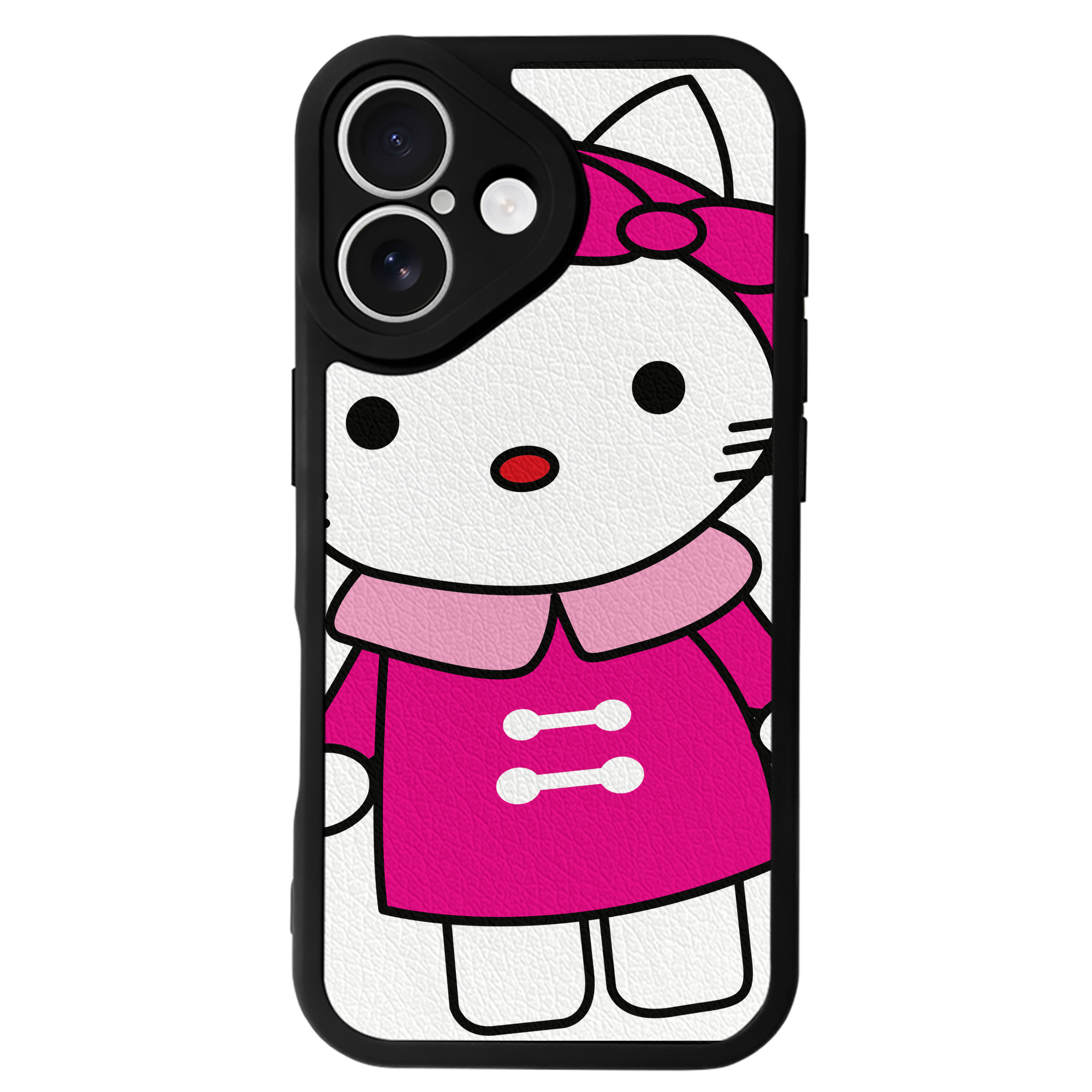 （画像用） Hello Kitty ハローキティ 【iPhone 16シリーズ対応】シリコンスマホケース（レザー調） 材質：シリコン